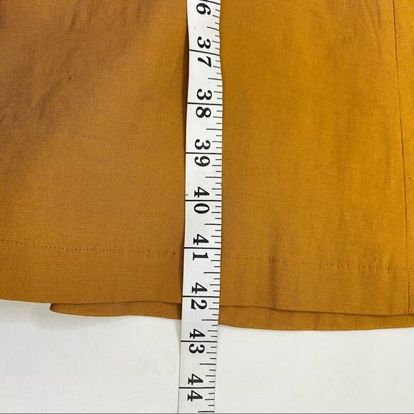 A.L.C. Hudson Cold Shoulder Linen Blend A-Line Dress Mustard Size 0 - Picture 9 of 9